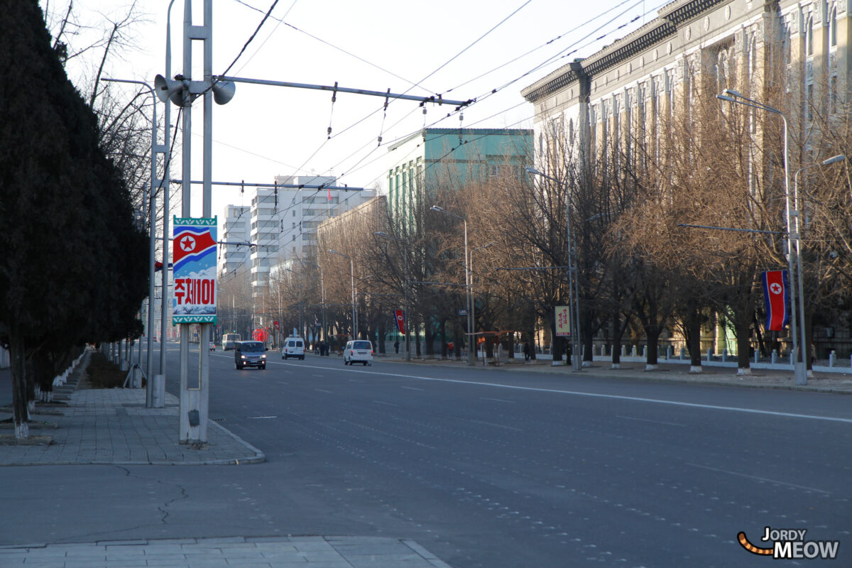 Busy Street in Pyongyang