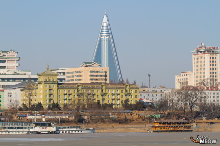 The iconic Ryugyong Hotel in Pyongyang, North Korea: a symbol of ambition and determination.