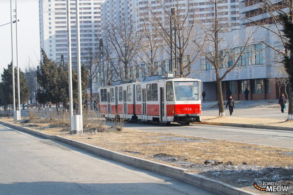 Red Tramway in Pyongyang