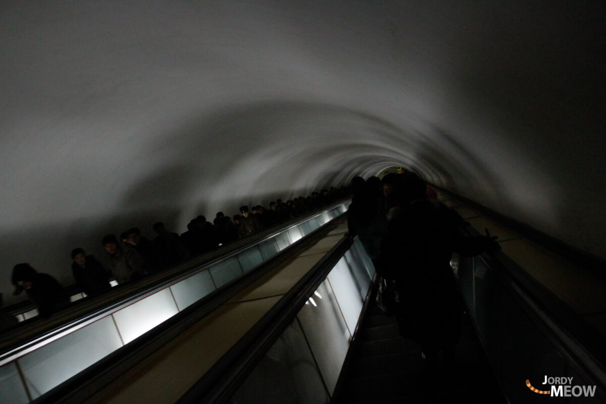 Pyongyang Metro Escalator