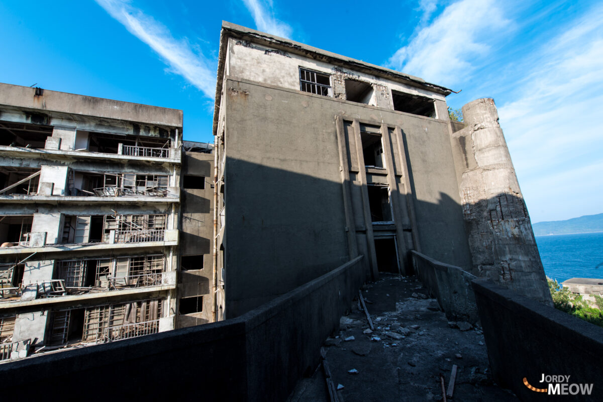 Walking on the Impressive Footbridge of Gunkanjima