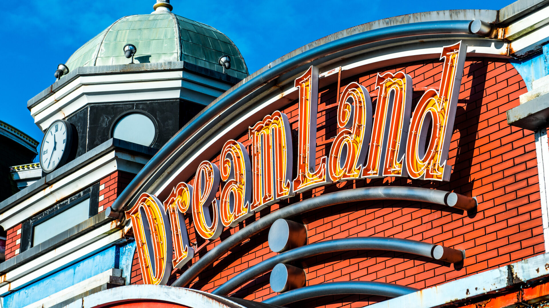 Entrance to abandoned Nara Dreamland theme park, a symbol of faded grandeur and passage of time.