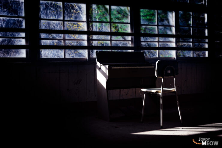 Echoes of Time: Abandoned School in Chichibu, Japan - Urban exploration in haunting decay.