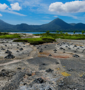 Mystical beauty of Mount Osore: Aomoris captivating caldera volcano in Japan.