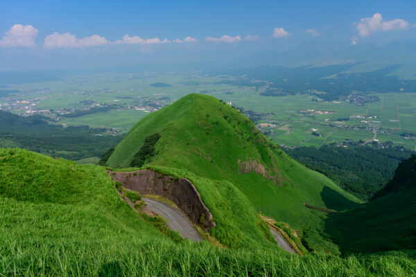 Mystical Mountain Drive through Asos Abandoned Road: Serene journey through lush hills.