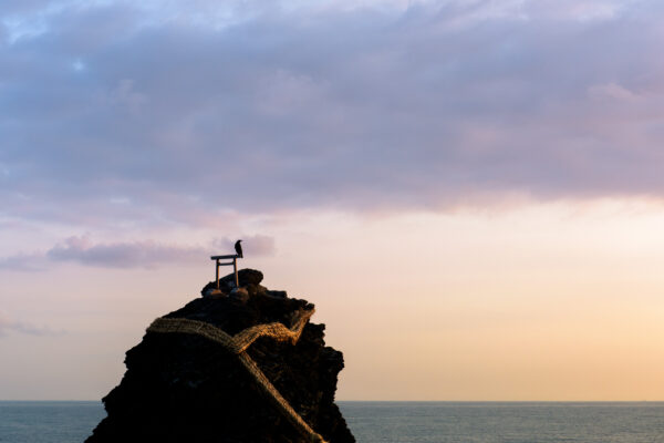 Eternal Union: Meoto Iwa - Iconic Wedded Rocks in Japan.