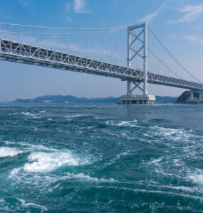 Marvelous Naruto Strait: Akashi Bridge Whirlpools - A stunning natural wonder in Japan.