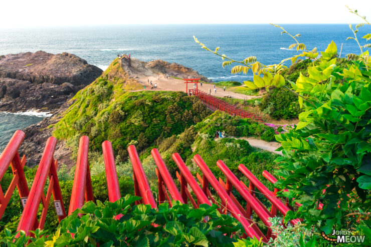 Coastal sanctuary with 123 red torii gates along the Japan Sea, Motonosumi Inari Shrine.