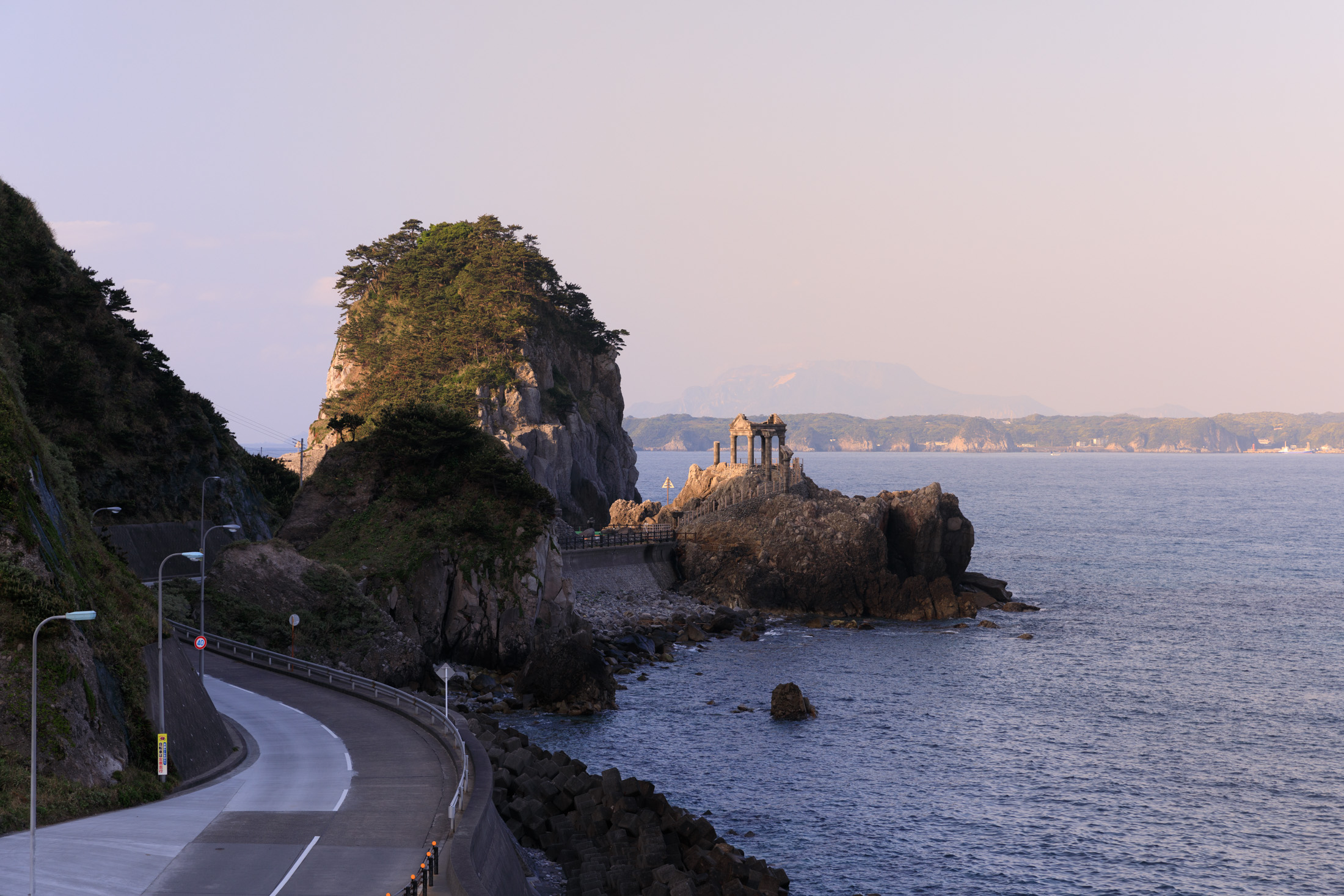 natural, nature, niijima, onsen, sunrise