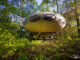 Abandoned Futuro House in Lush Japanese Forest