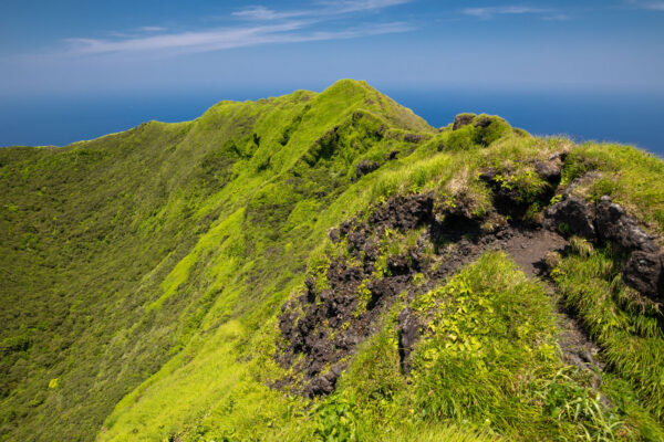 Hachijojimas Emerald Volcanic Peak Majestically Towering