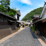 Traditional Japanese street Takehara, Hiroshima