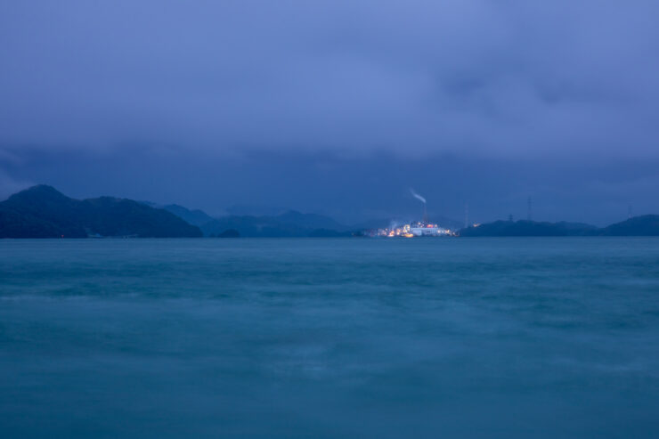 Serene Hiroshima Coastal Town Takehara Nightscape