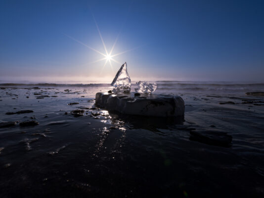 Frozen Wave Ice Sculpture, Otsu Beach, Hokkaido