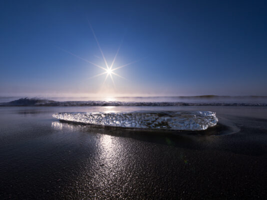 Scenic Frozen Beach Hokkaido, Japan