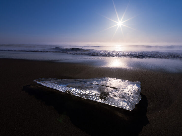 Tranquil Otsu Frozen Beach, Hokkaido