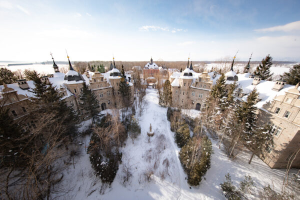 Abandoned Winter Castle Theme Park Wonderland