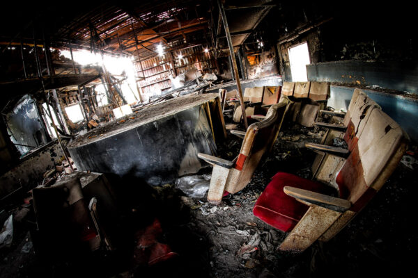 Chilling abandoned 1965 strip club interior