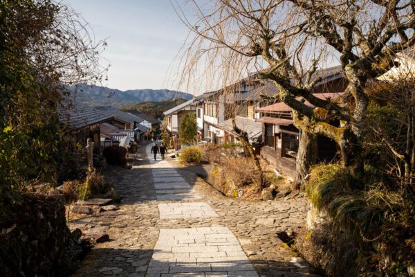 Preserved traditional town Magome-juku, Kiso Valley.