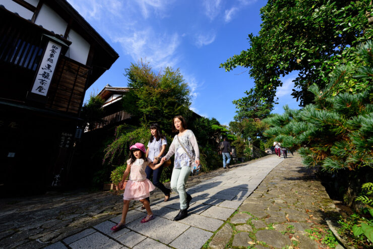 Tranquil historic Magome-juku post town in Japan