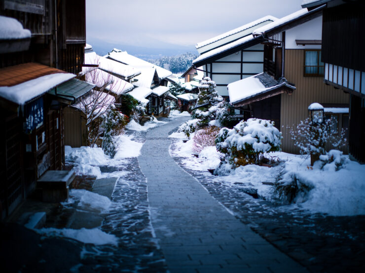 Snowy Magome-juku: Preserved Japanese Post Town Charm