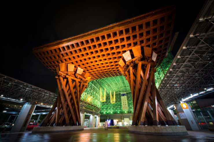 Iconic Kanazawa Station Tsuzumi Gate Entrance