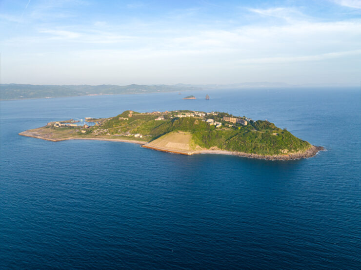 Aerial Ikeshima Island View, Okinawa Japan