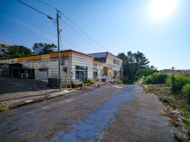 Industrial warehouse facility rural landscape