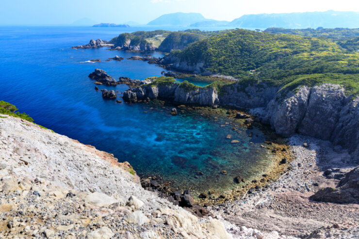 Shikinejima Islands Rugged Cliffs, Turquoise Waters Paradise