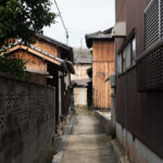 Historic Japanese village alleyway, Manabe-shima