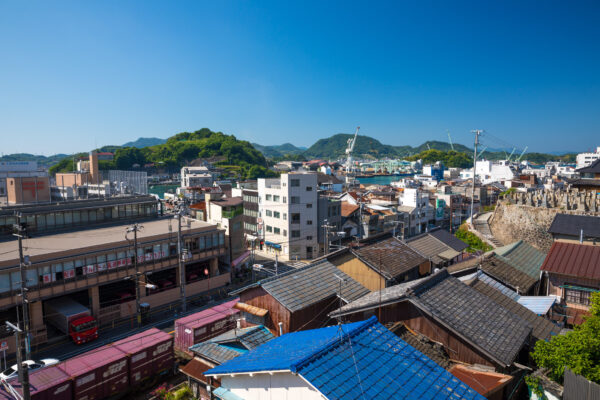 Historic and modern cityscape, Onomichi, Japan