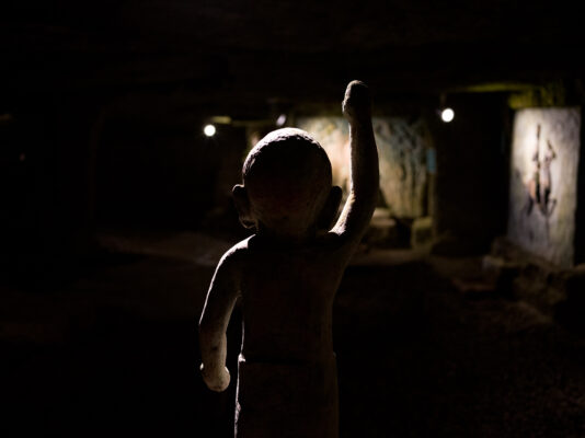 Yuma Tsugatas Sculpted Quarry Art Atelier, Hanibe Caves