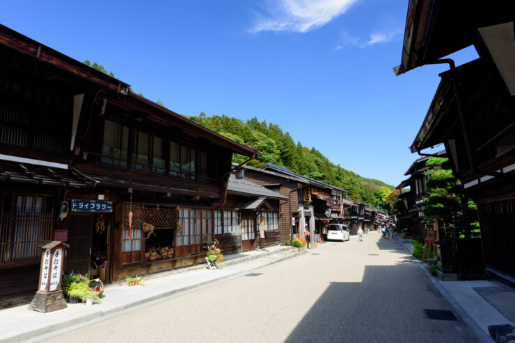 Historic Japanese village street scene