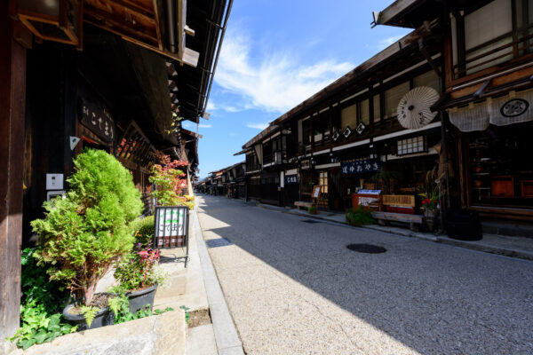 Traditional Japanese street in Narai-juku