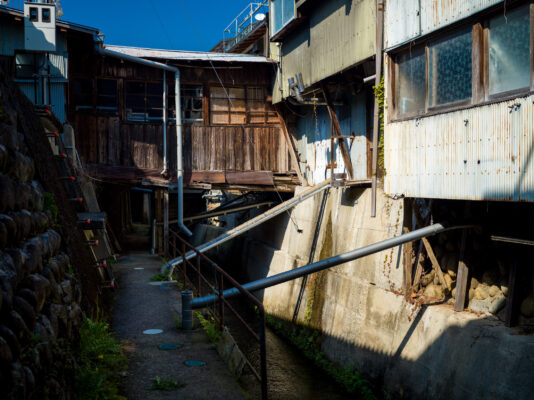 Old Wooden Alley, Rustic Urban Charm