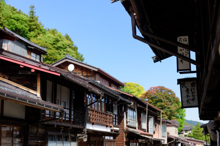 Preserved traditional Japanese village scenery