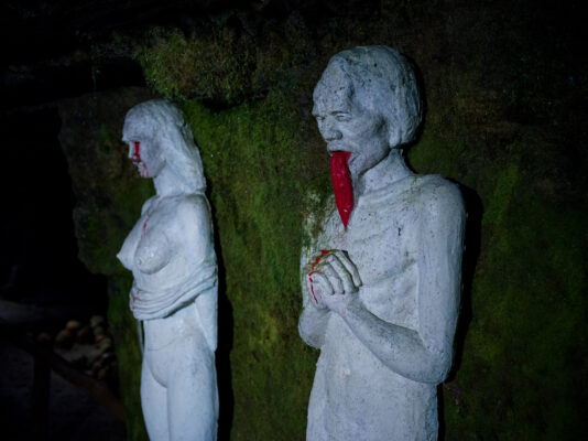 Contemplative Outdoor Stone Sculpture Exhibit