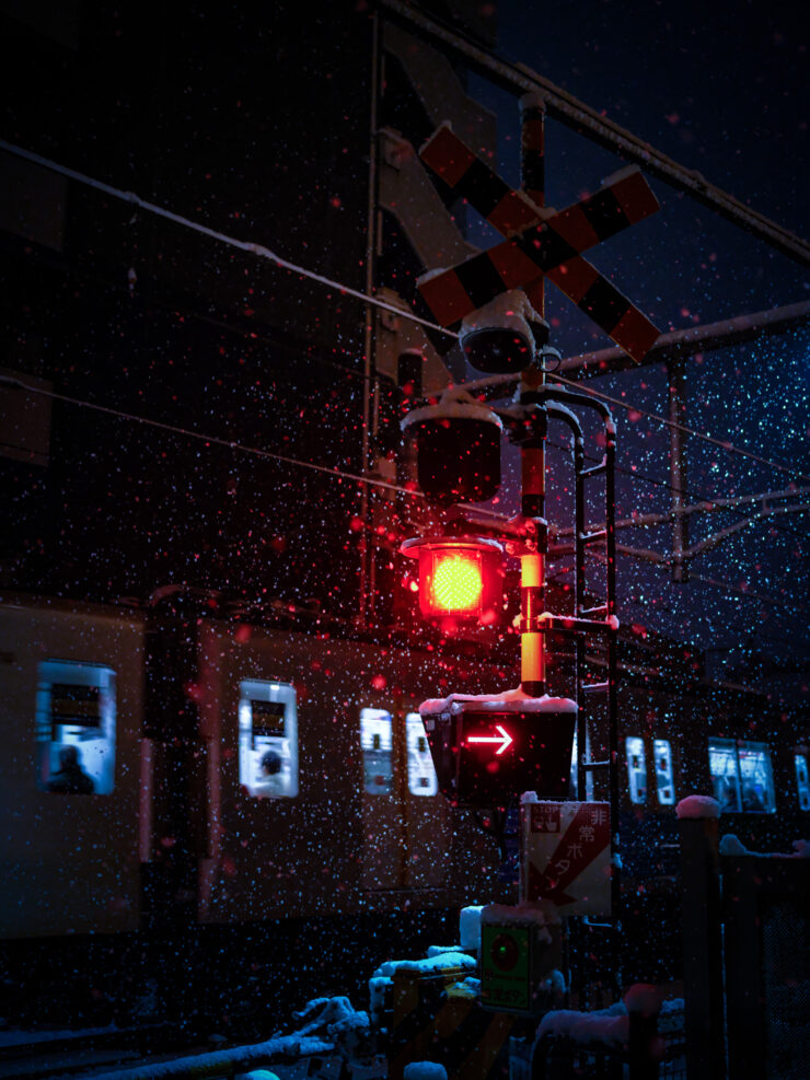 Eerie Red-Lit Industrial Machinery Interior