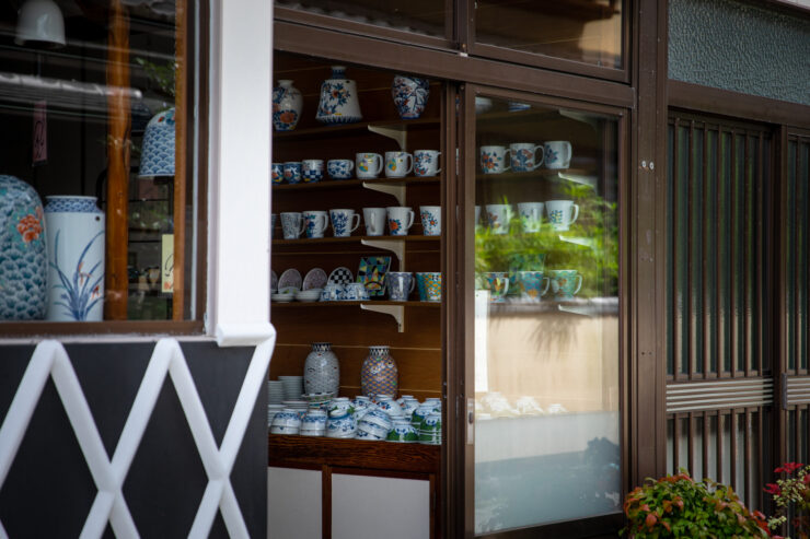 Traditional Japanese Ceramics Tranquil Kitchen Display