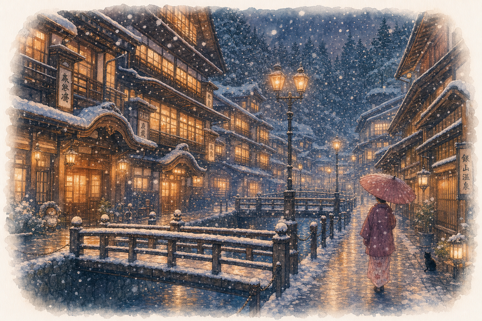 Ginzan Onsen, a serene Japanese hot spring town in winter