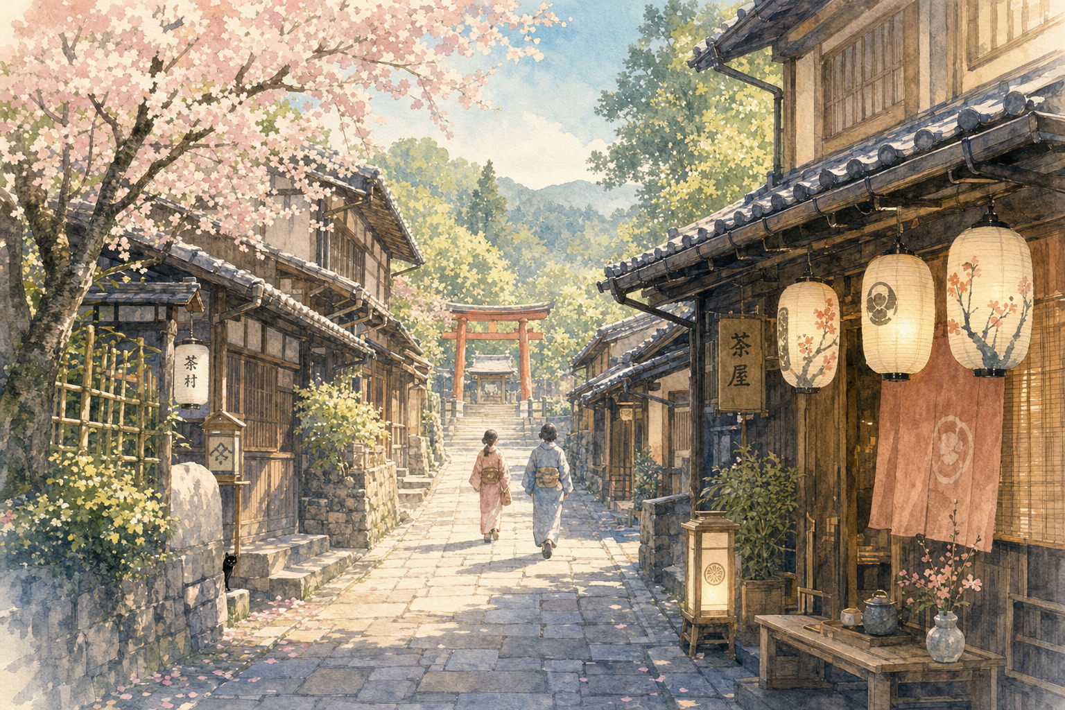 Charming Traditional Japanese Street in Inami
