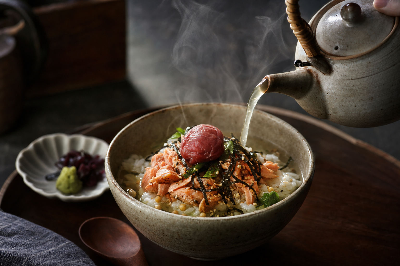 Chazuke green tea rice