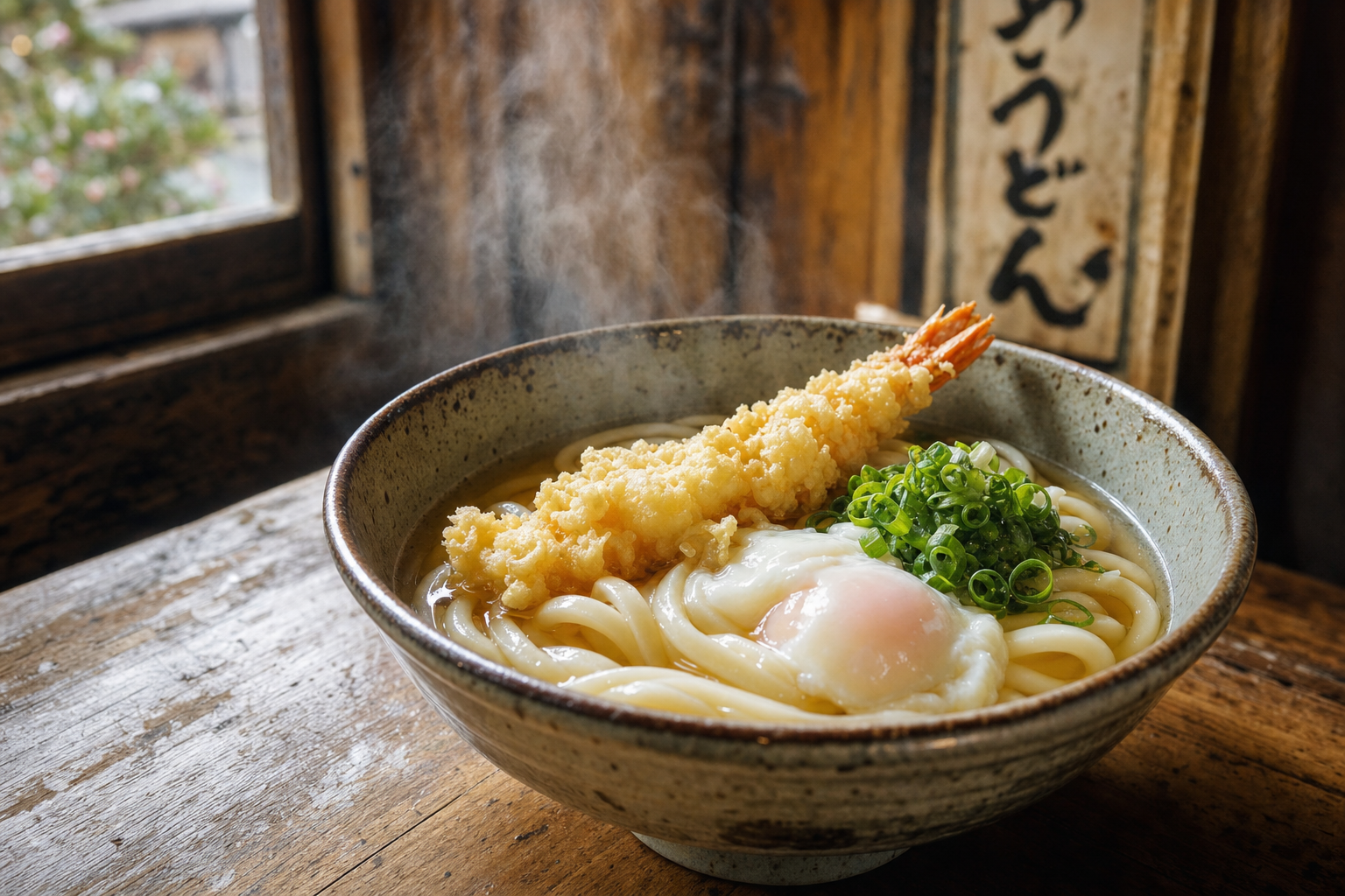 Sanuki udon with tempura