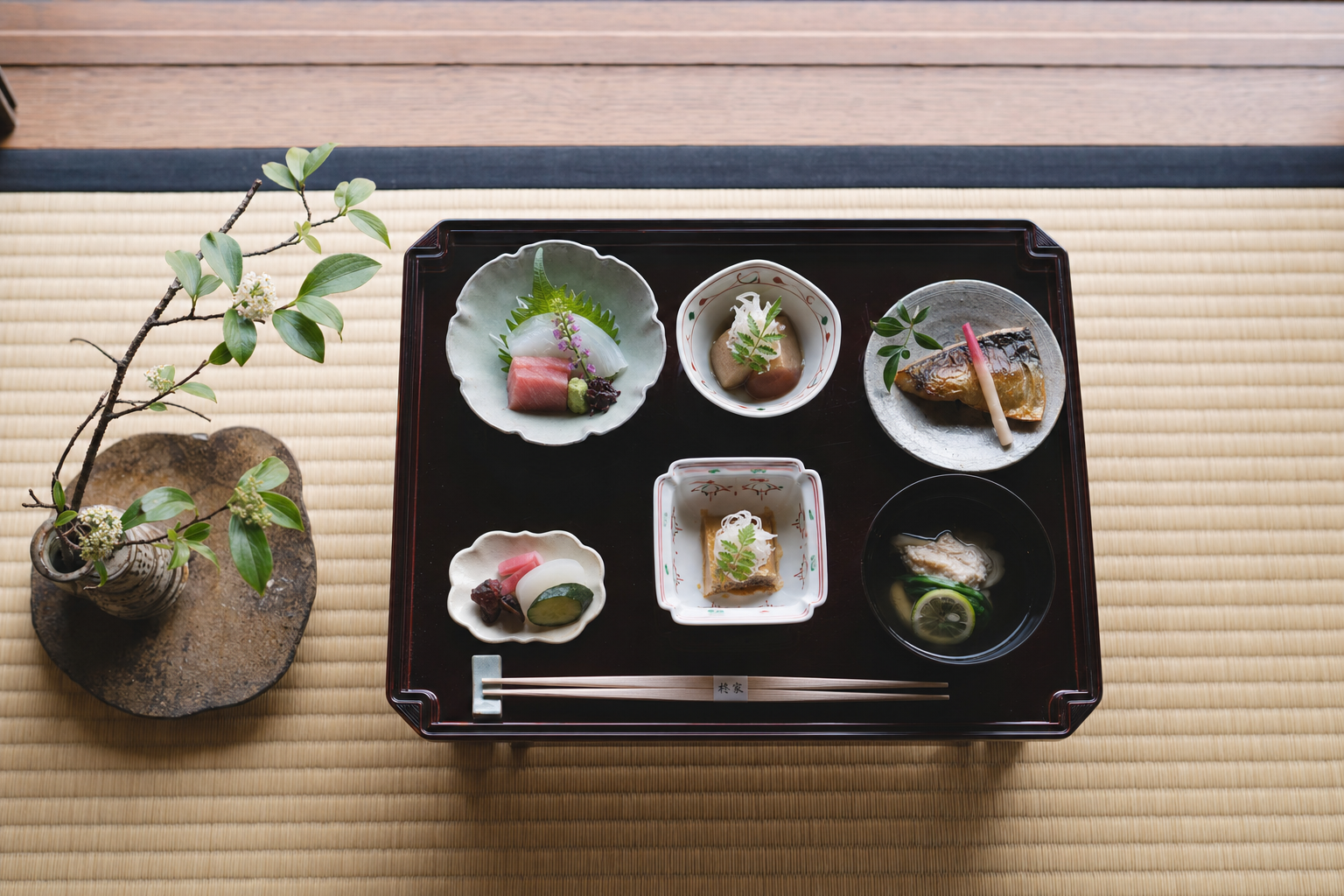 Kaiseki course in a Kyoto ryokan