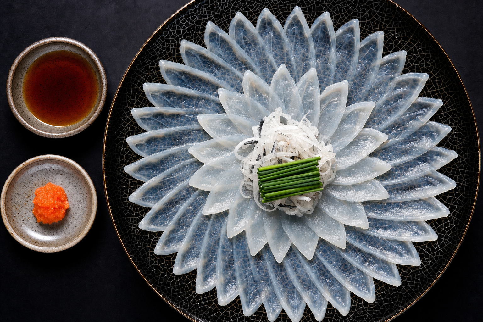 Fugu pufferfish sashimi