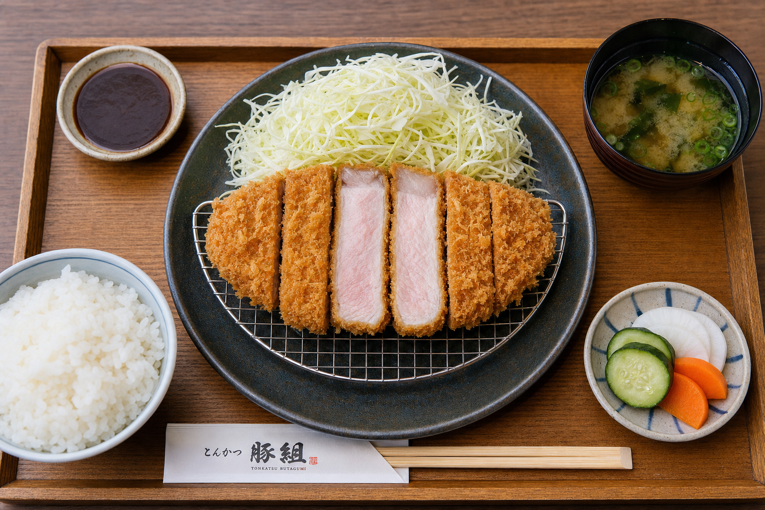 Tonkatsu pork cutlet meal