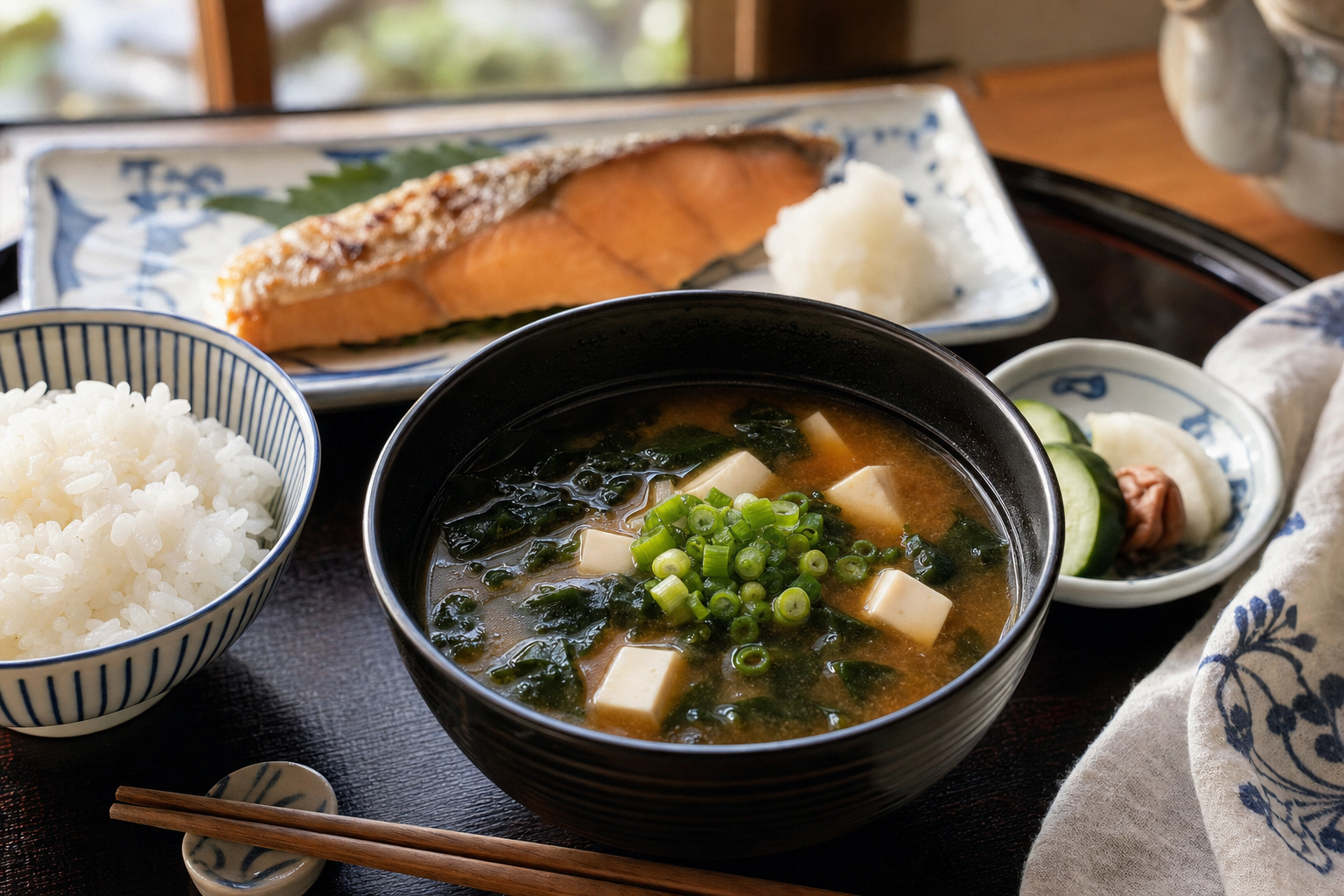Bowl of Japanese miso soup