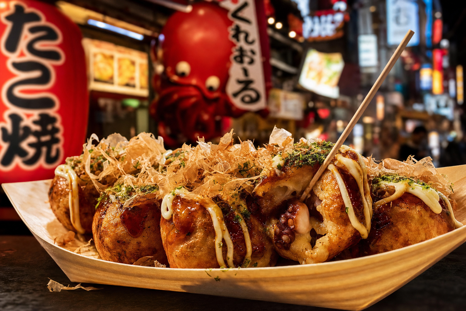Osaka takoyaki octopus balls