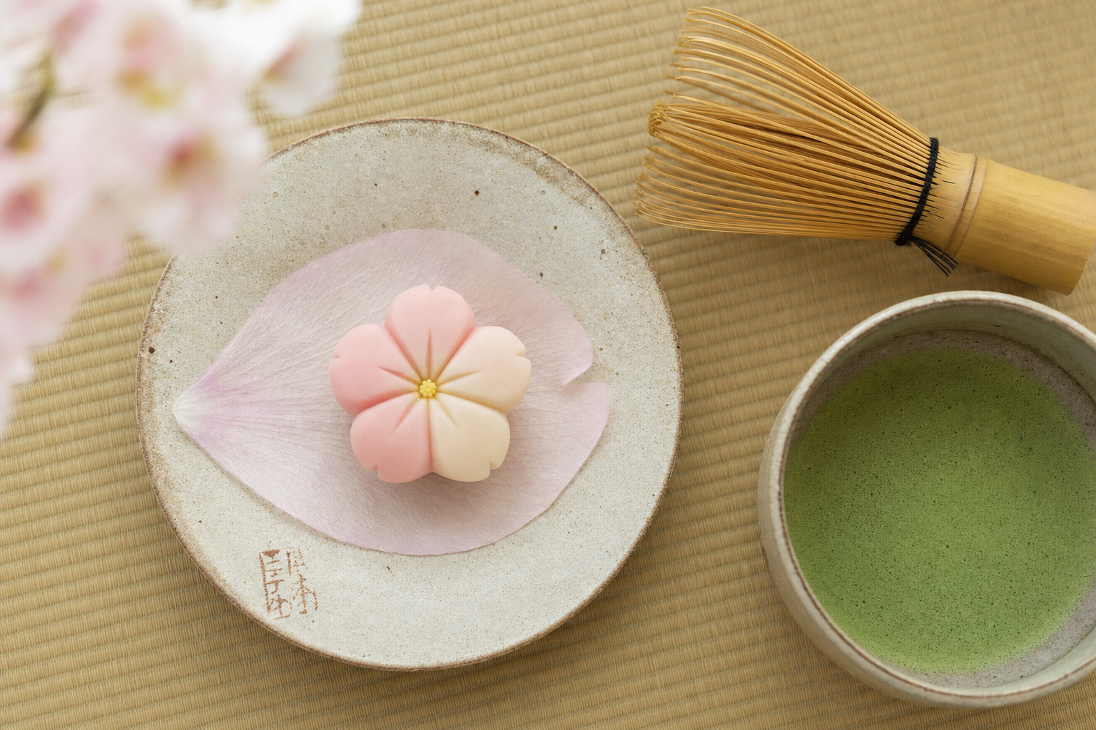 Seasonal wagashi confection