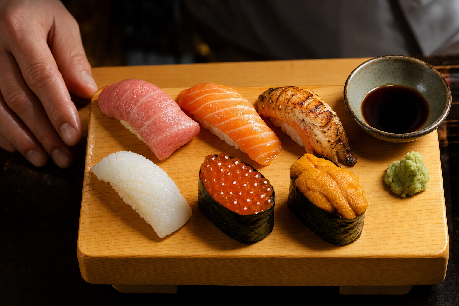 Nigiri sushi platter